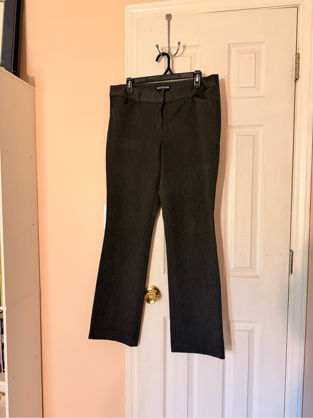 Express Editor Women’s Dark Gray Dress Pants - Classic Straight Leg